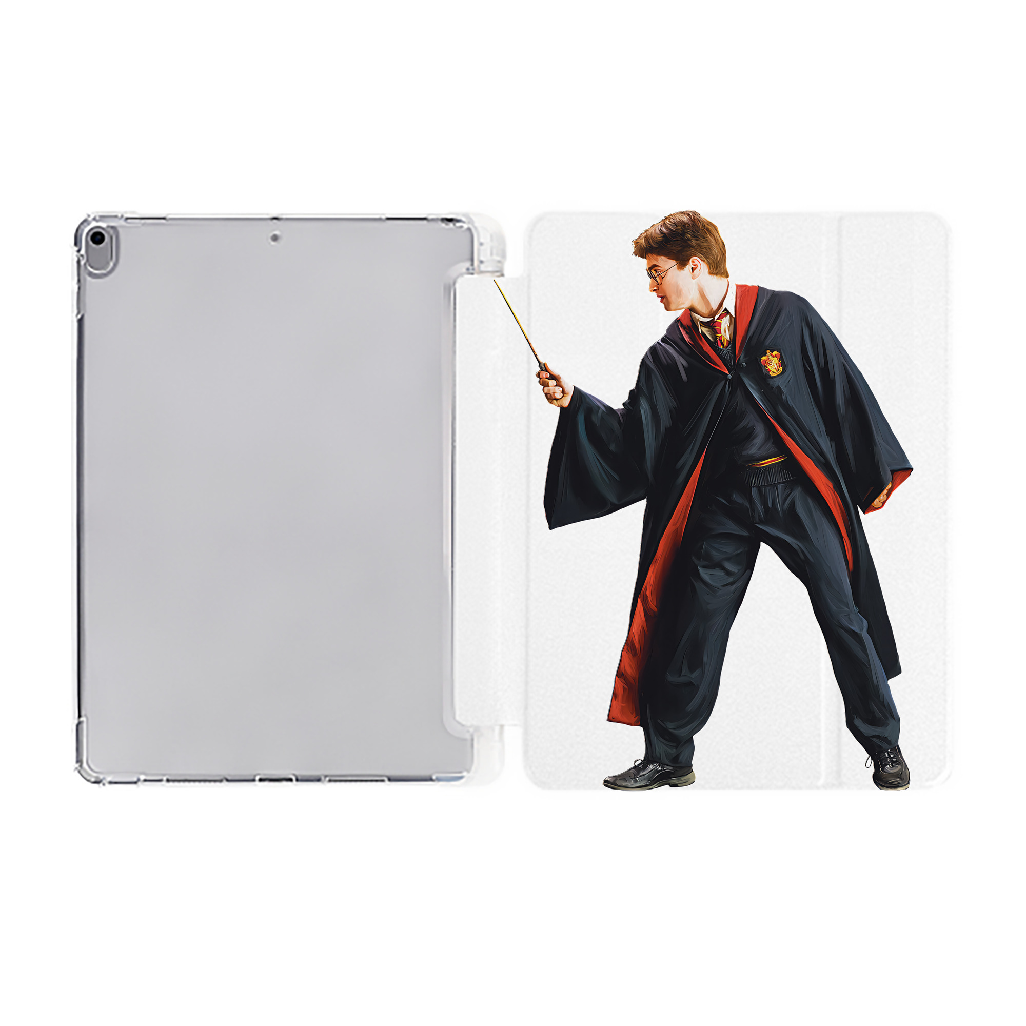 （画像用） Harry Potter ハリー・ポッターシリーズ IPad ケース ペン収納付き 三つ折りスタンド PUレザー×シリコン 対応機種9.5/10.5/10.9インチ